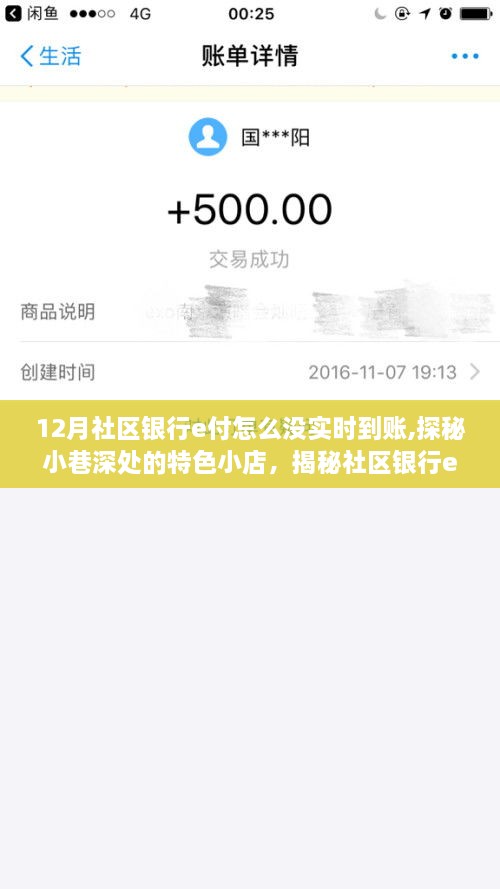 社区银行e付延迟揭秘，探秘小巷特色小店背后的故事与延迟到账真相