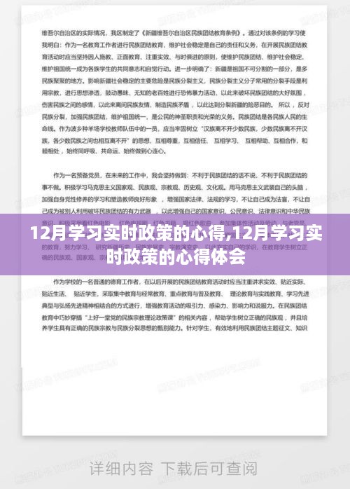 实时政策学习心得分享，12月的学习体会