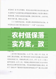 农村低保落实方案，政策解读与申请指南