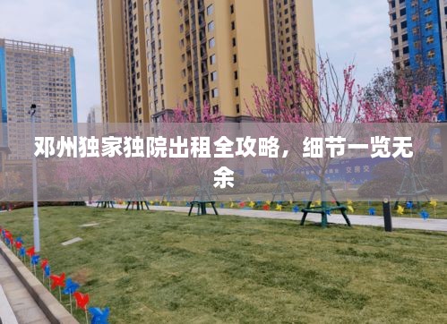 邓州独家独院出租全攻略，细节一览无余