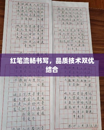 红笔流畅书写，品质技术双优结合