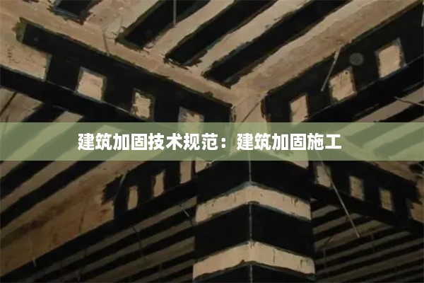 建筑加固技术规范：建筑加固施工 