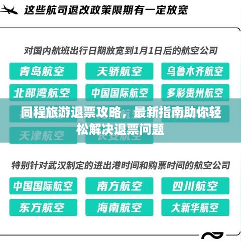 同程旅游退票攻略，最新指南助你轻松解决退票问题