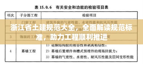 浙江省土建规范大全，全面解读规范标准，助力工程顺利推进