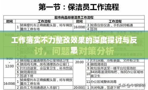 工作落实不力整改效果的深度探讨与反思