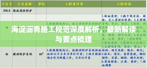 海淀沥青施工规范深度解析，最新解读与要点梳理
