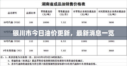 银川市今日油价更新，最新消息一览