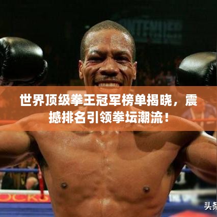 世界顶级拳王冠军榜单揭晓，震撼排名引领拳坛潮流！