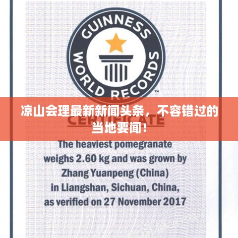 凉山会理最新新闻头条，不容错过的当地要闻！